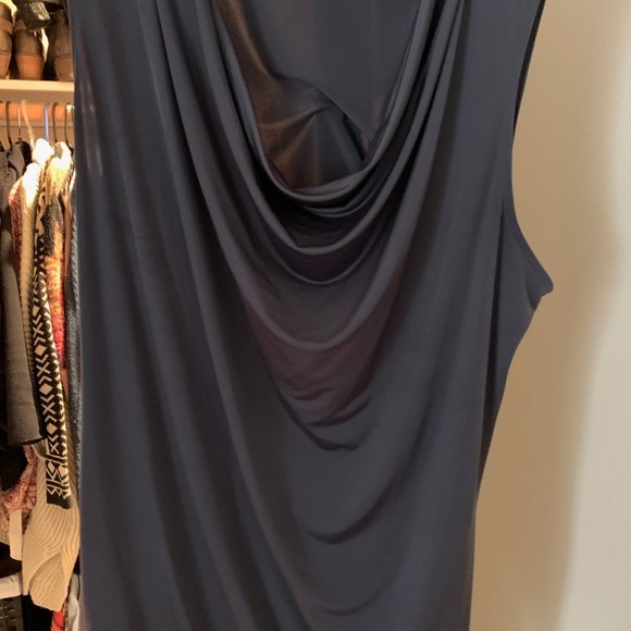 Slate gray worthington scoop neck top - Picture 1 of 2
